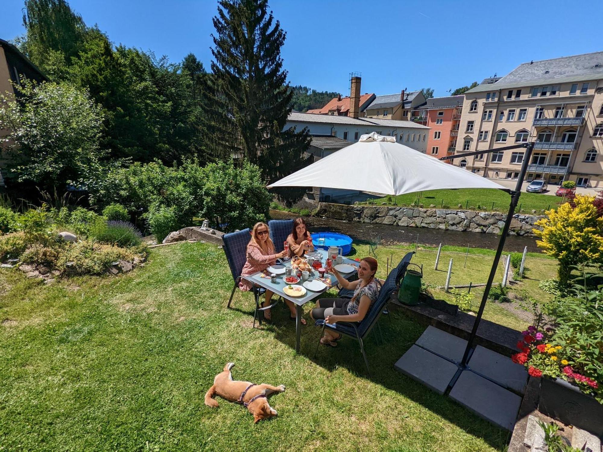 Famzi - Urlaubsmagie - Familienwohnung Mit Gemeinschaftsgarten, -Sauna & -Pool Sebnitz Exterior foto